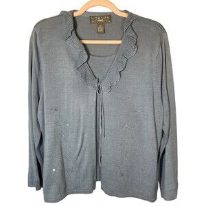 Norton McNaughton Beige Attached Sweater Set‎ Women's Size PS